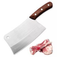 7-inch Blade Japanese  Stainless Steel Bone Chopper Butcher Knife Heavy-Duty Meat Cleaver  knife with Wooden Handle